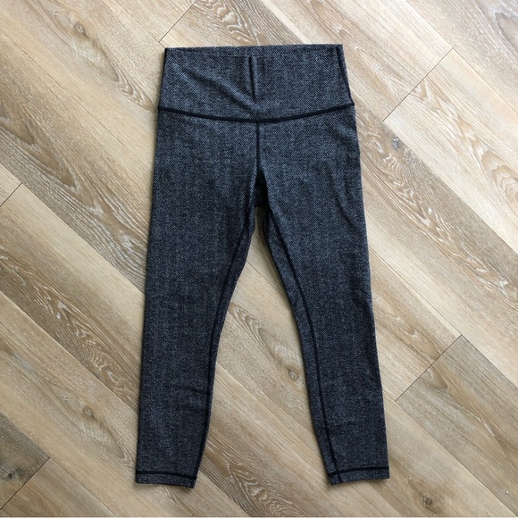 lululemon athletica Pants - Lululemon Wunder Under High-Rise Tight Variegated Knit Jacquard Black Slate